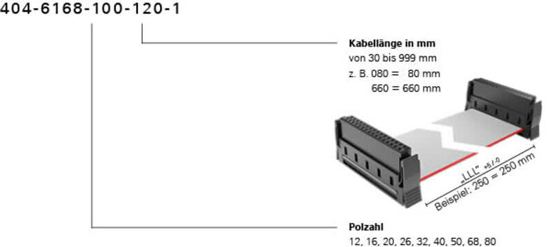 Bestellschluessel One27 Kabelkonfektion PVC Standard 404 6168 100 120 Foto